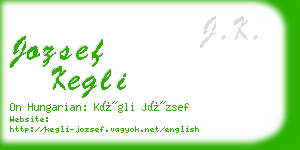 jozsef kegli business card